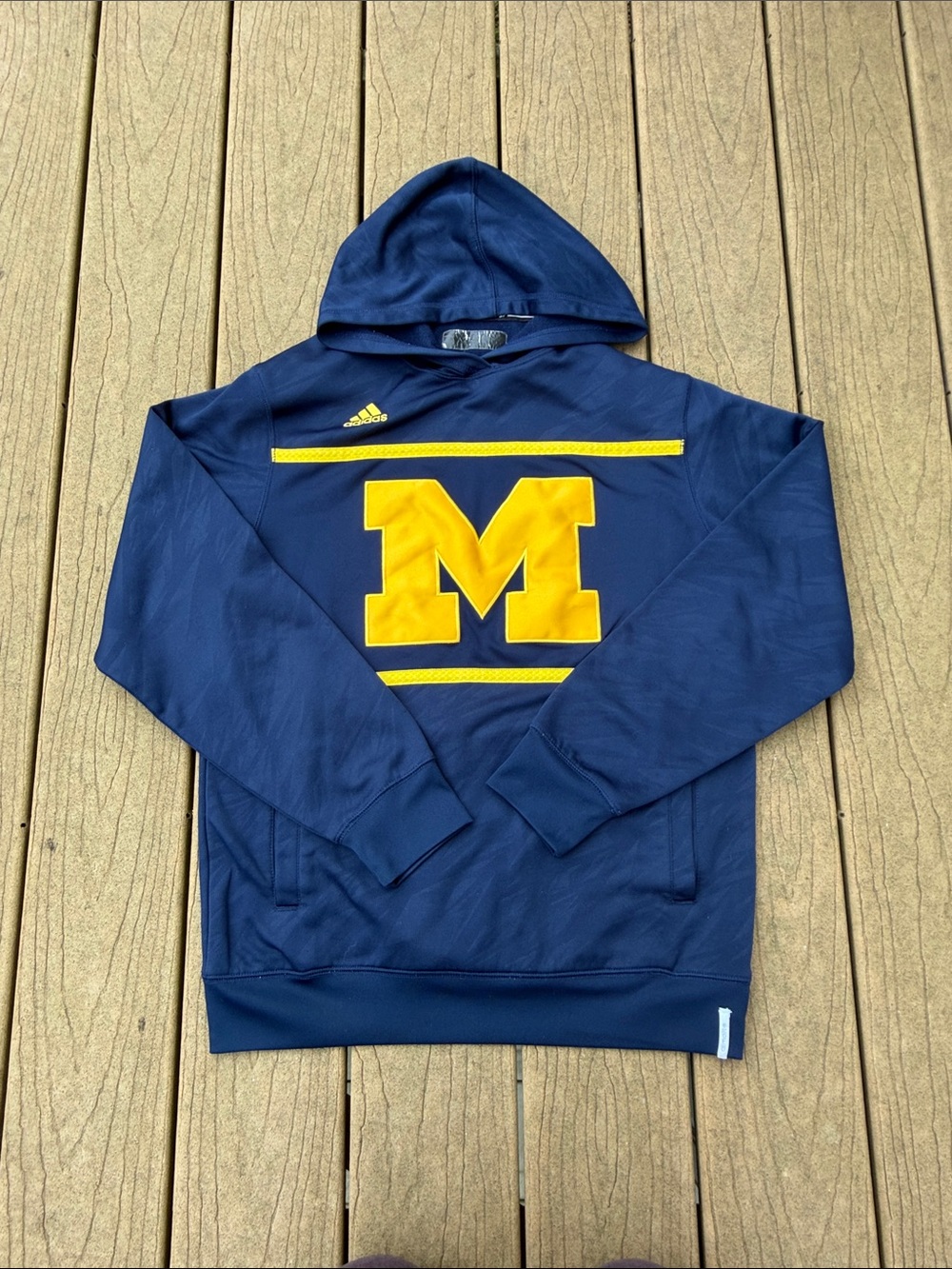Adidas University of Michigan (U of M) Navy Blue Hoodie Size Small